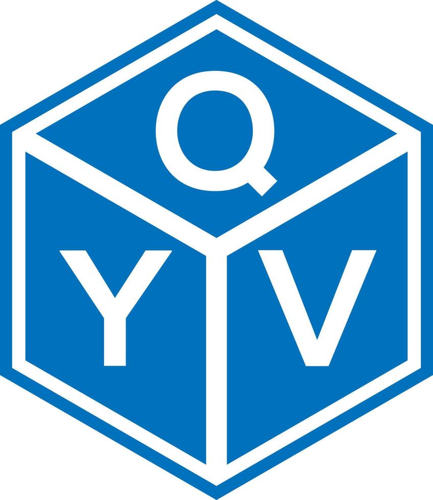 qyv brev logotyp design på svart bakgrund. qyv kreativa initialer brev logotyp koncept. qyv bokstavsdesign. vektor