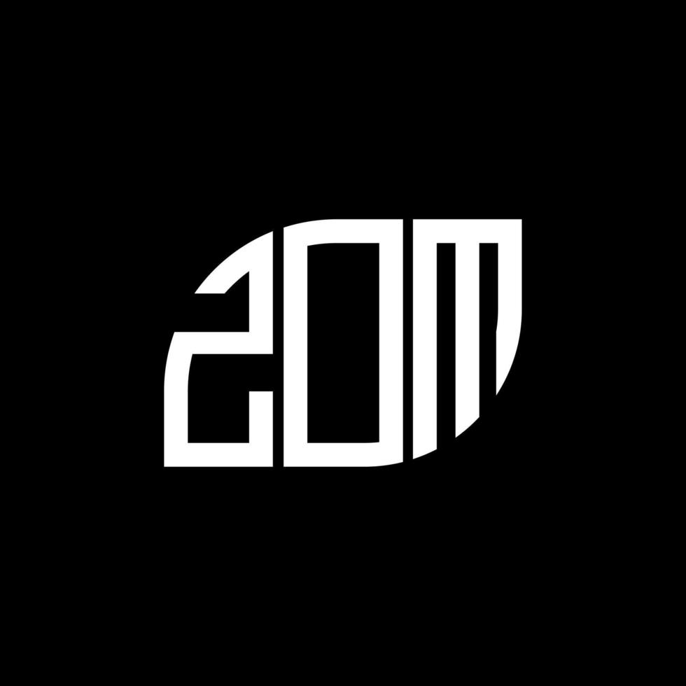 zom-Buchstaben-Logo-Design auf schwarzem Hintergrund. zom kreative Initialen schreiben Logo-Konzept. Zom-Buchstaben-Design. vektor