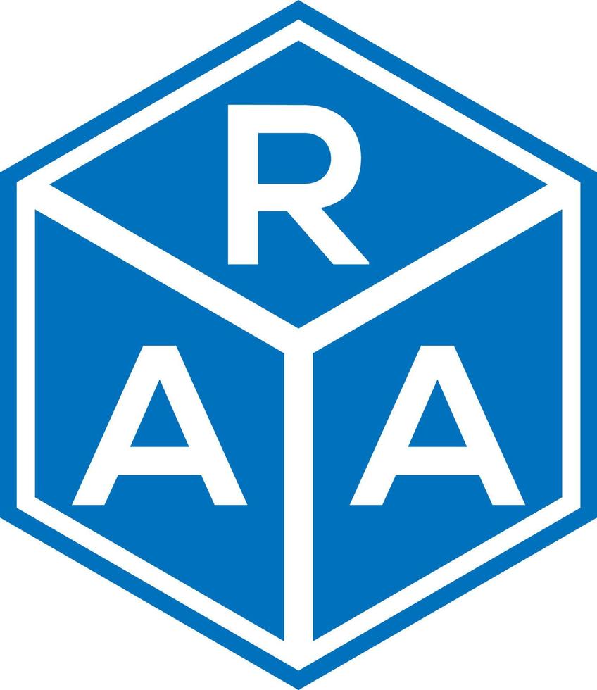 raa brev logotyp design på svart bakgrund. raa kreativa initialer bokstavslogotyp koncept. raa bokstavsdesign. vektor