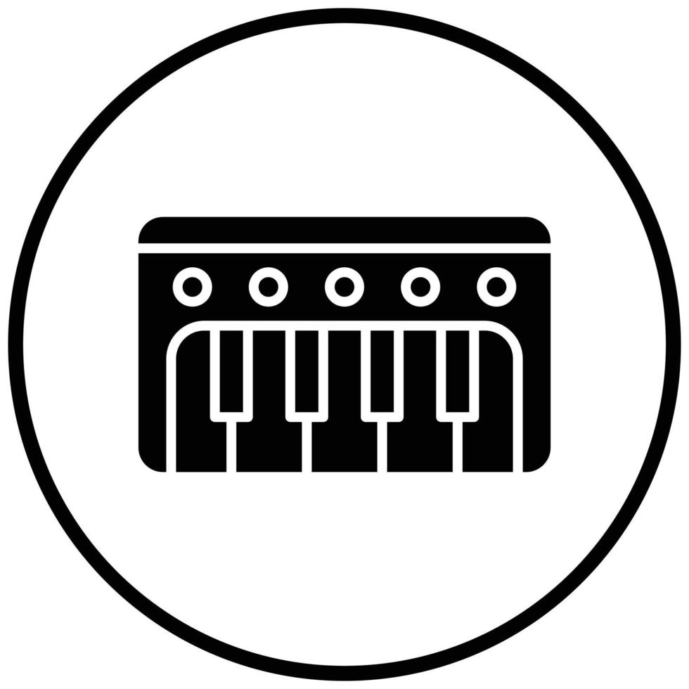 piano tangentbord ikon stil vektor
