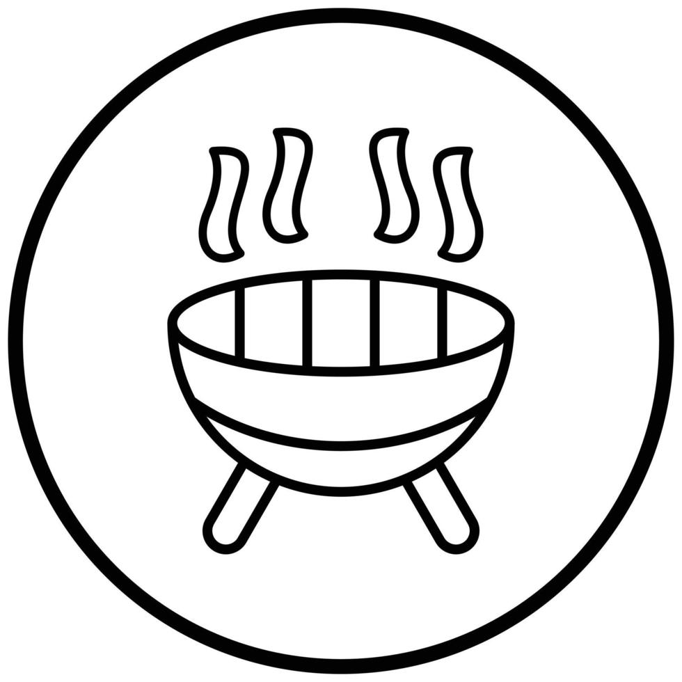 BBQ-Grill-Icon-Stil vektor