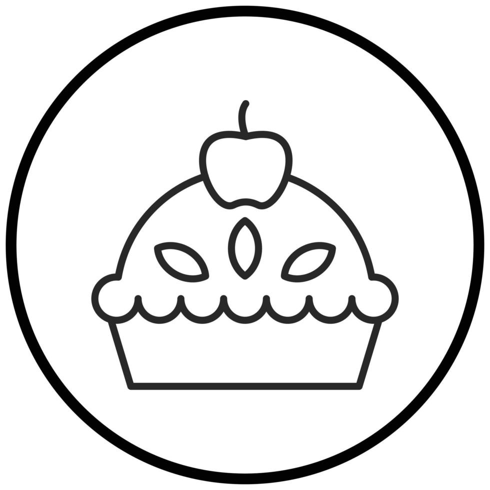 Apfelkuchen-Icon-Stil vektor