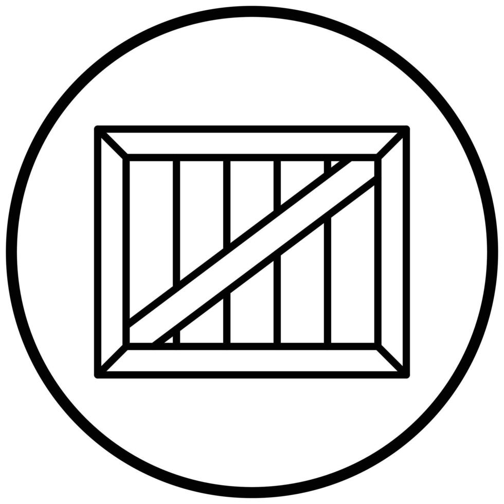 Holzkiste-Symbol-Stil vektor