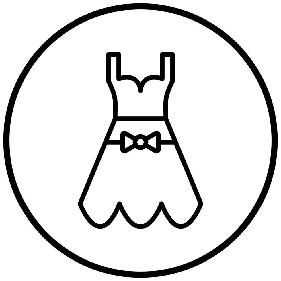 Hochzeit weibliches Kleid Symbol Stil vektor