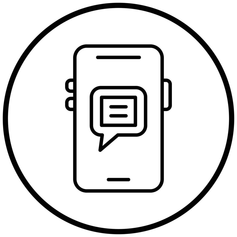 mobil chatt ikon stil vektor