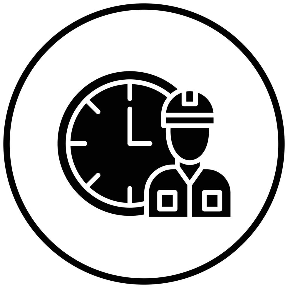 Arbeitszeit-Icon-Stil vektor