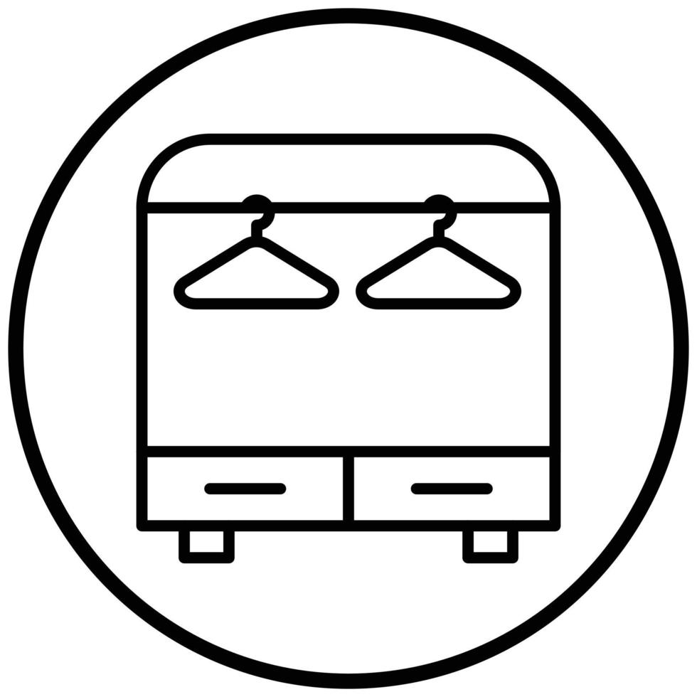 Kleiderbügelständer-Icon-Stil vektor