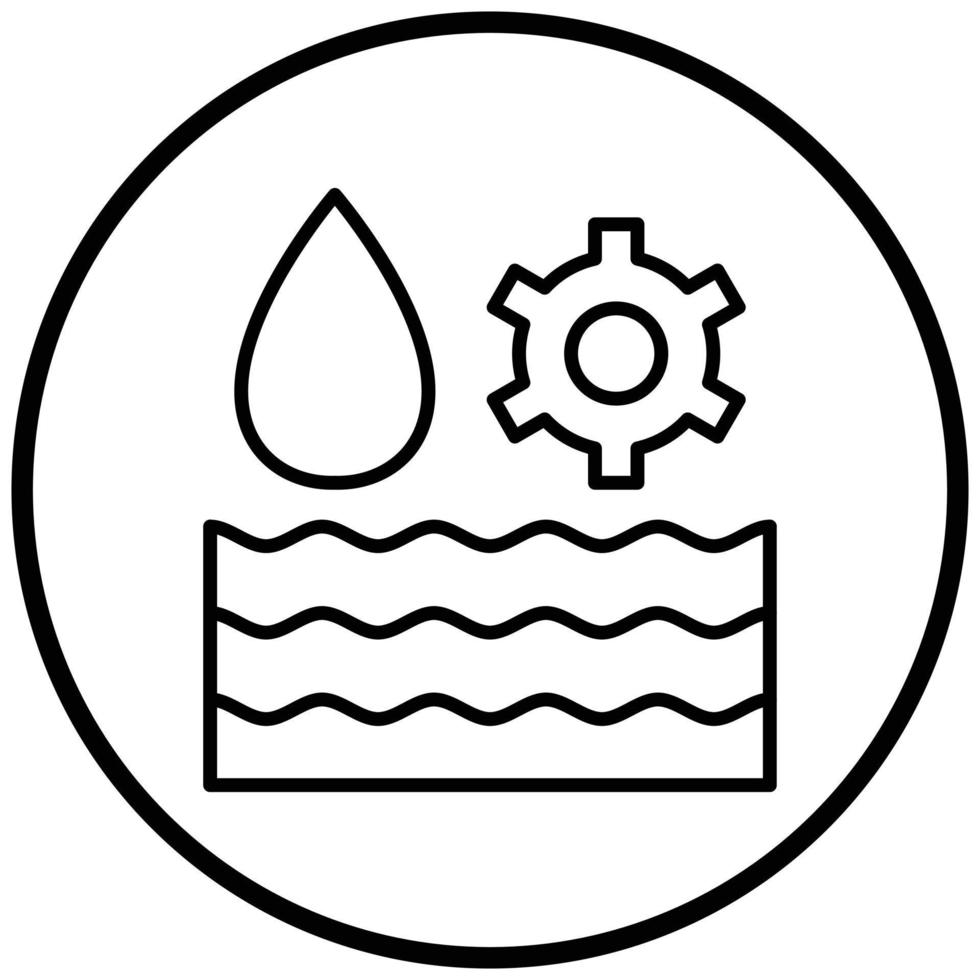 Symbolstil für Wassermanagement vektor