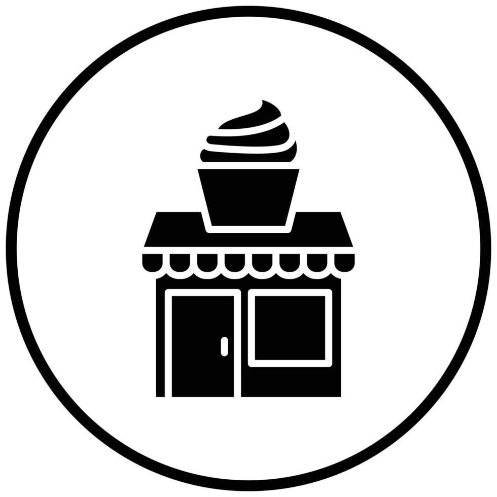 Bäckerei-Shop-Symbol-Stil vektor