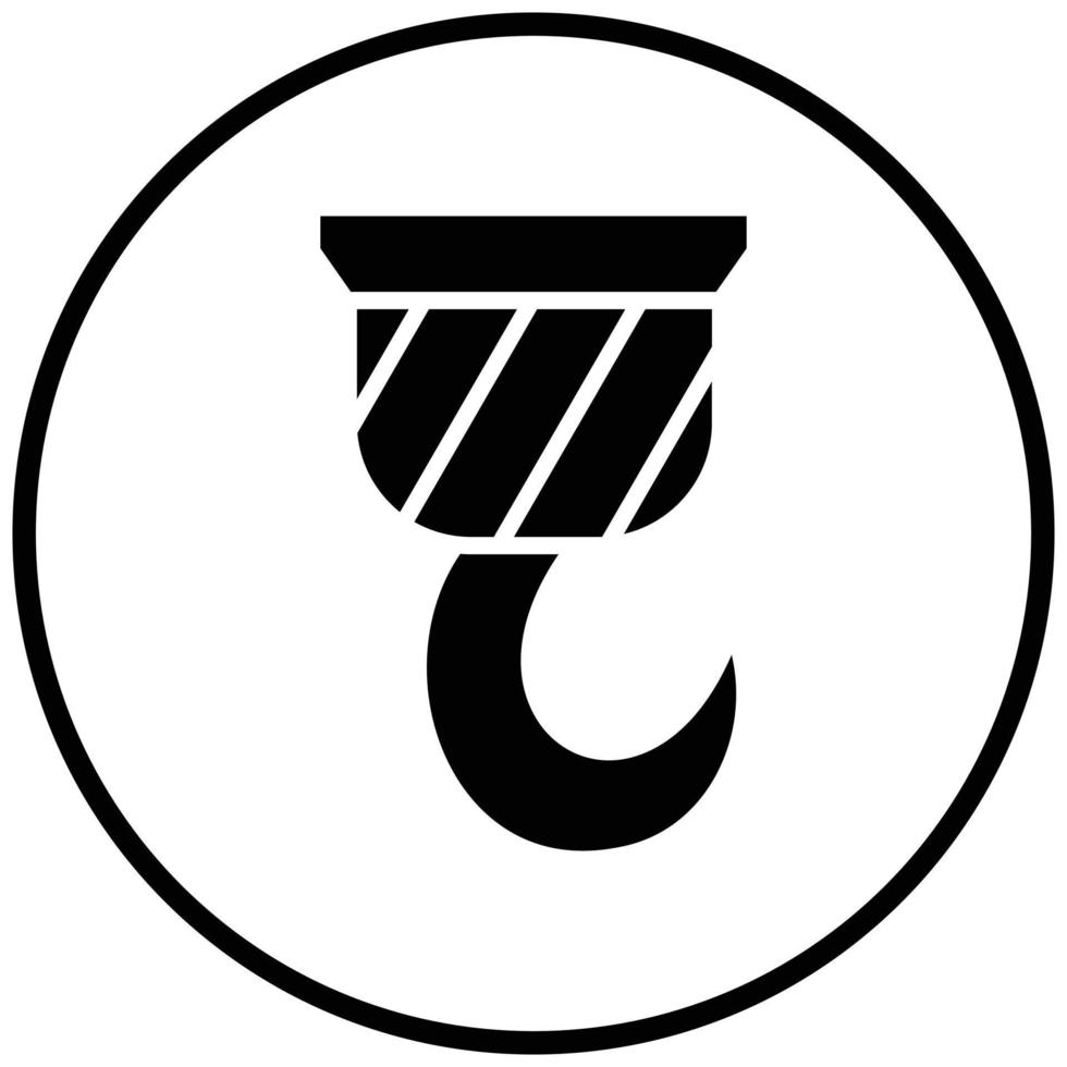 Kranhaken-Icon-Stil vektor