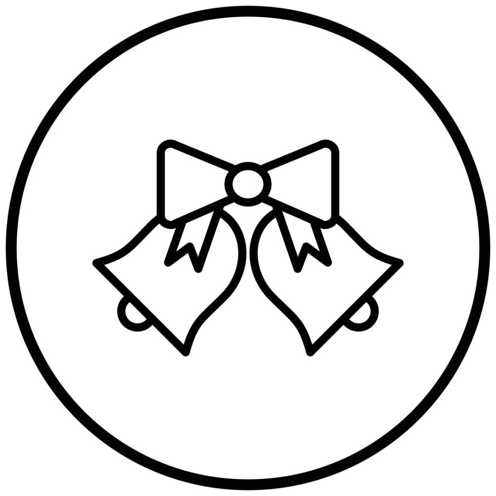 Hochzeitsglocken-Icon-Stil vektor