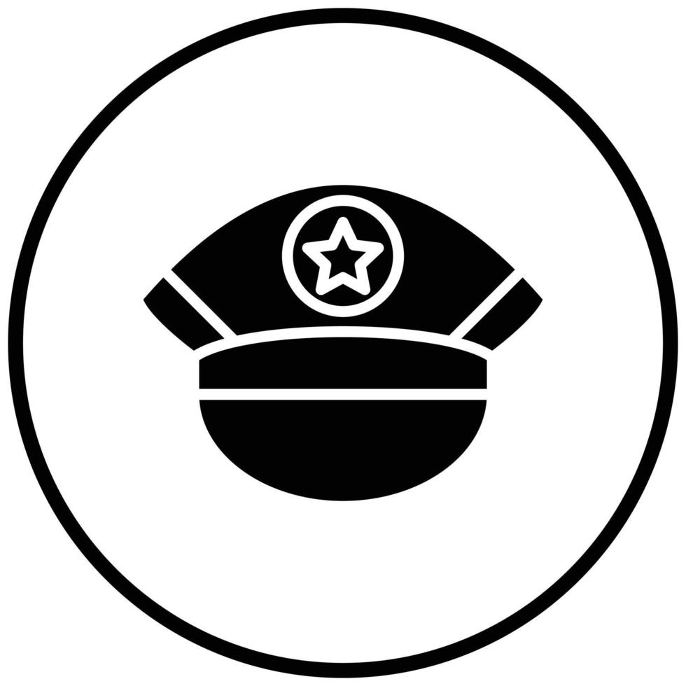 Polizeimütze Symbol Stil vektor