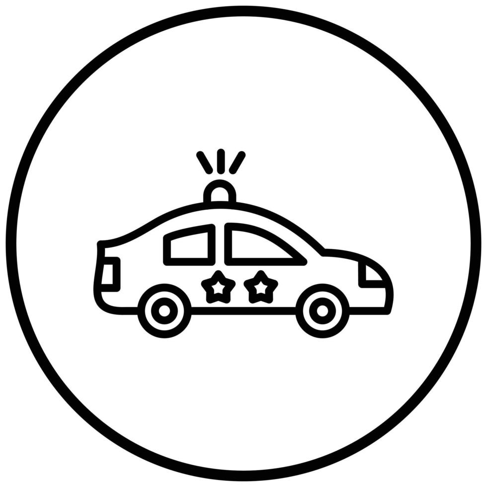 Polizeiauto-Icon-Stil vektor