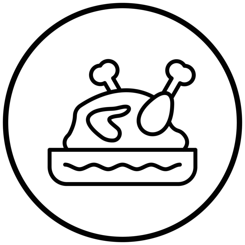 Brathähnchen Icon-Stil vektor