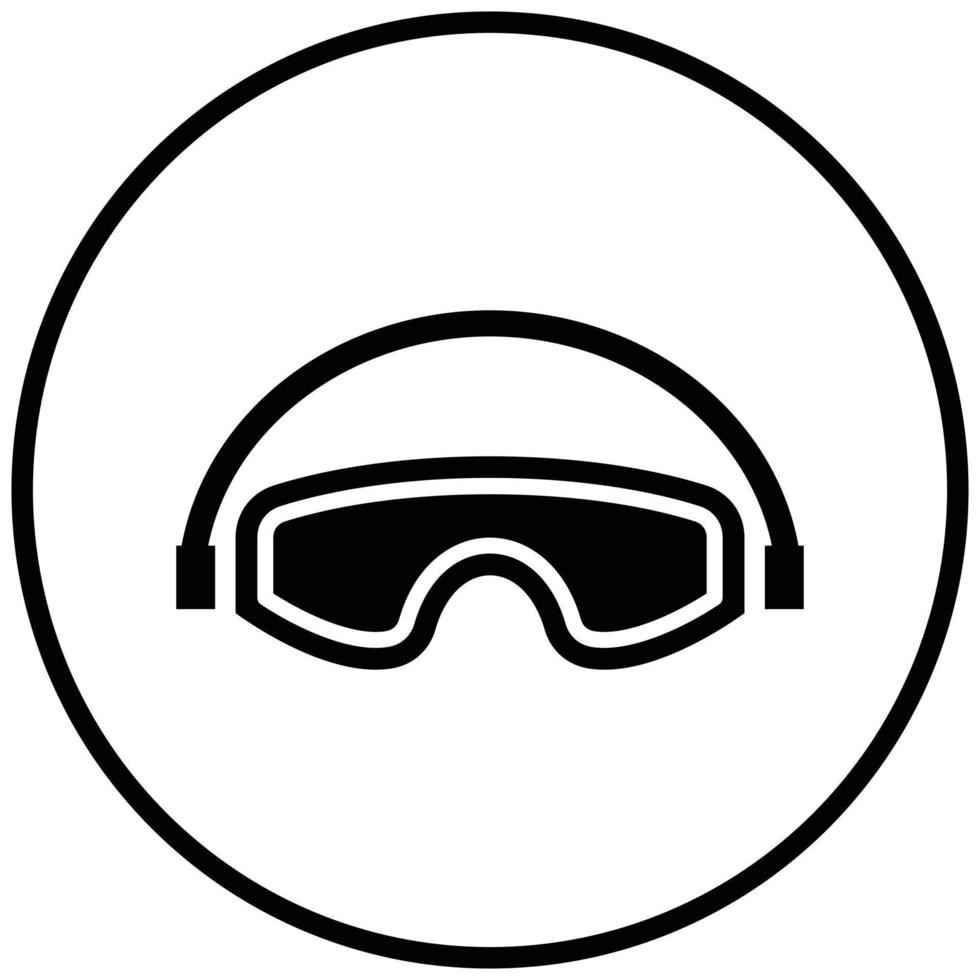 skyddsglasögon ikon stil vektor