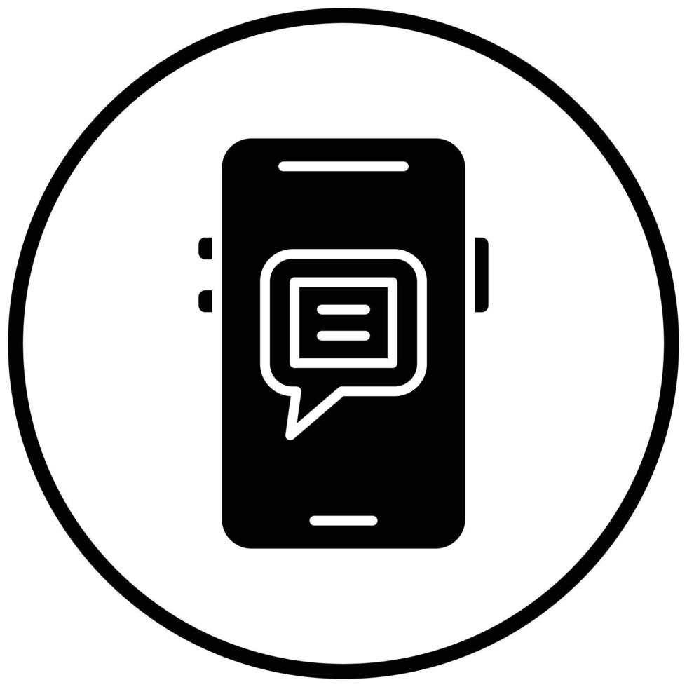 Symbolstil für mobilen Chat vektor