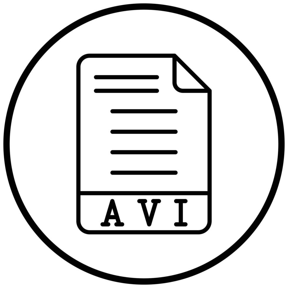 avi-Symbolstil vektor