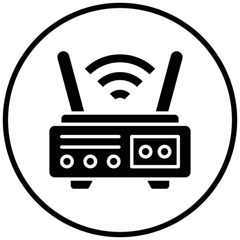 WLAN-Router-Symbolstil vektor