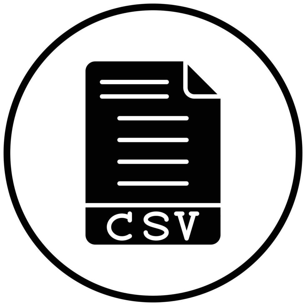 csv-Symbolstil vektor