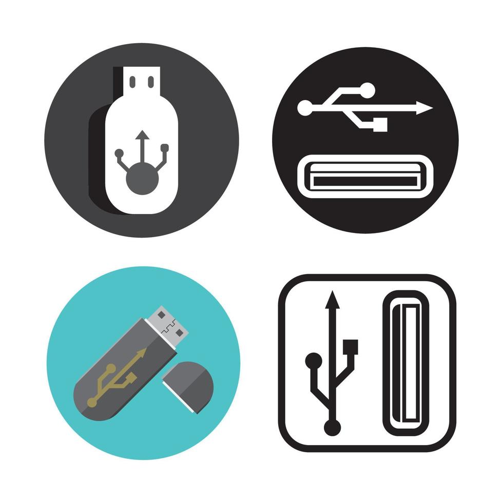 logotyp för usb-dataöverföring vektor