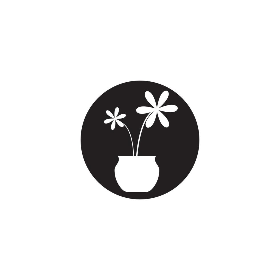 blomvas logotyp vektor