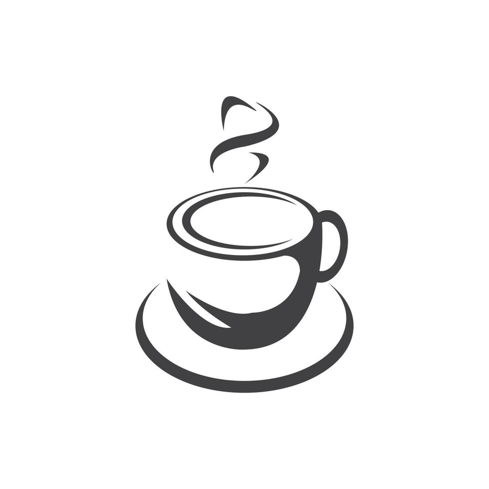 kaffekopp logotyp vektor