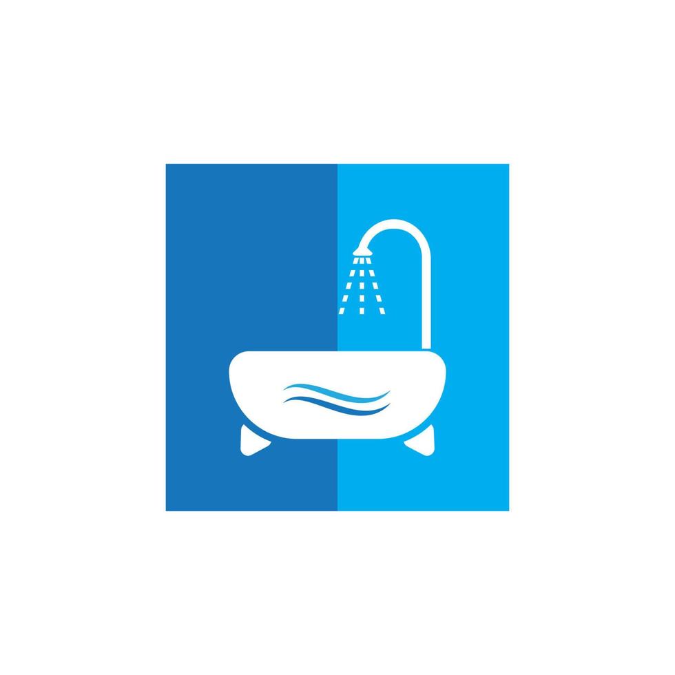 Badewanne-Logo-Vektor vektor