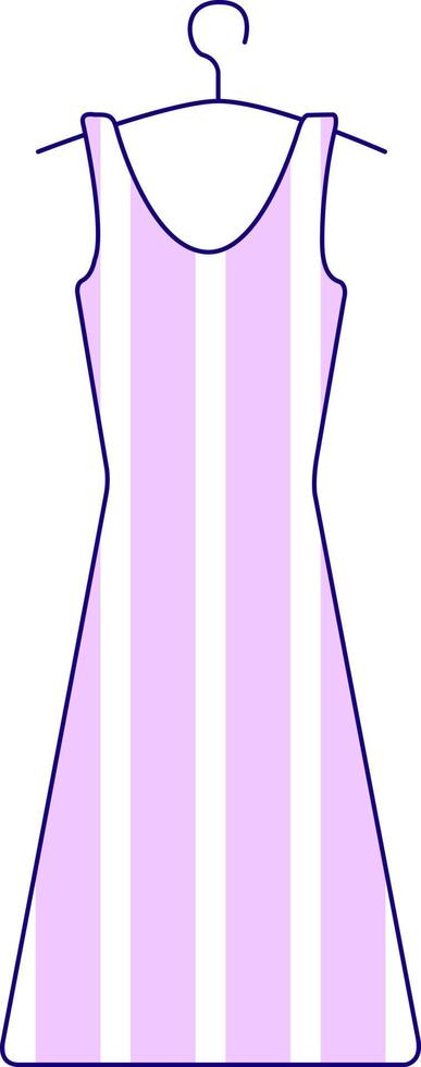 schönes Kleid halbflaches Farbvektorelement vektor