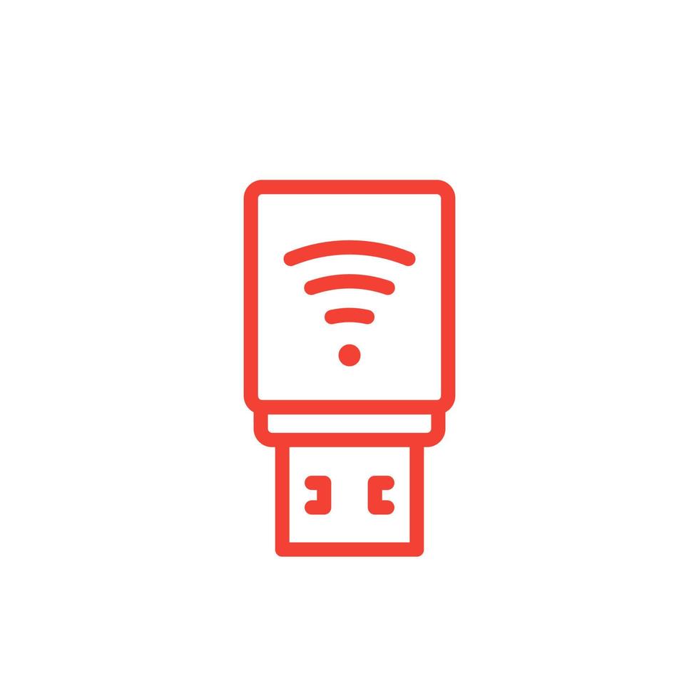 usb-modem-symbol, 3g, 4g, lte-modemleitungspiktogramm vektor