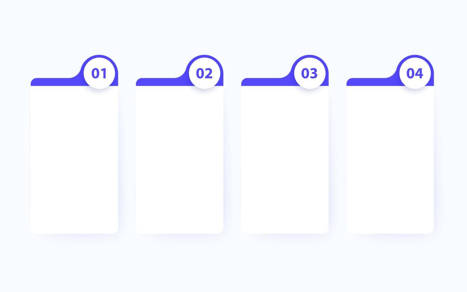 1, 2, 3, 4 steg för affärsinfografik, tidslinjedesign vektor