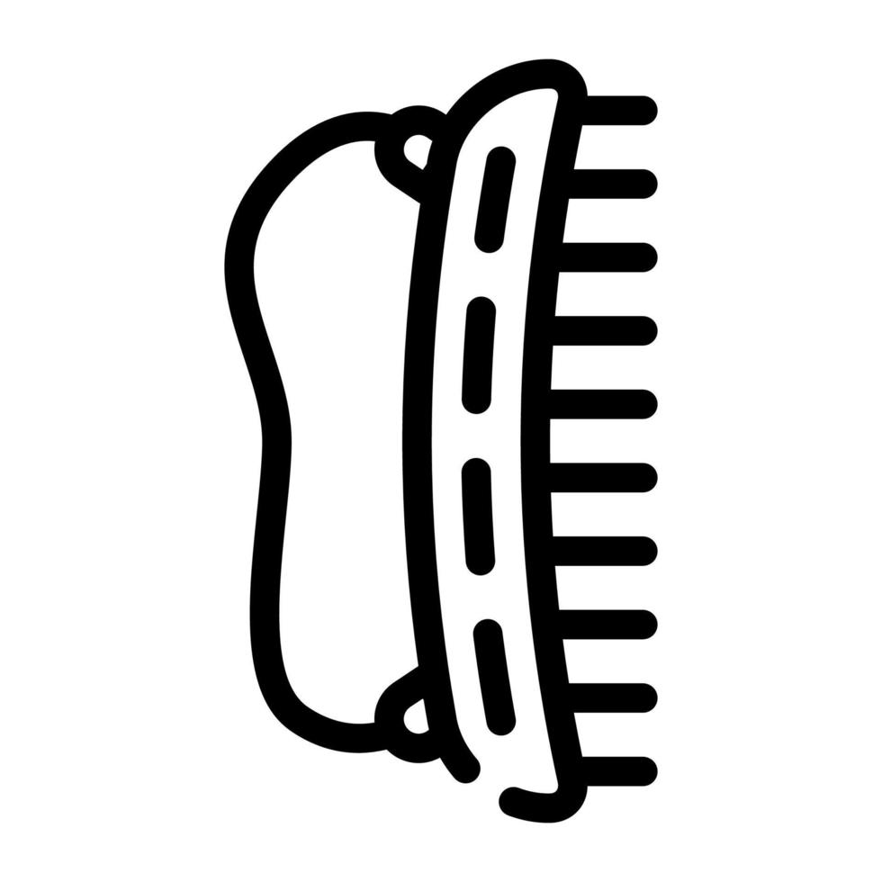 Kamm Groomer Symbol Leitung Vektor Illustration flach