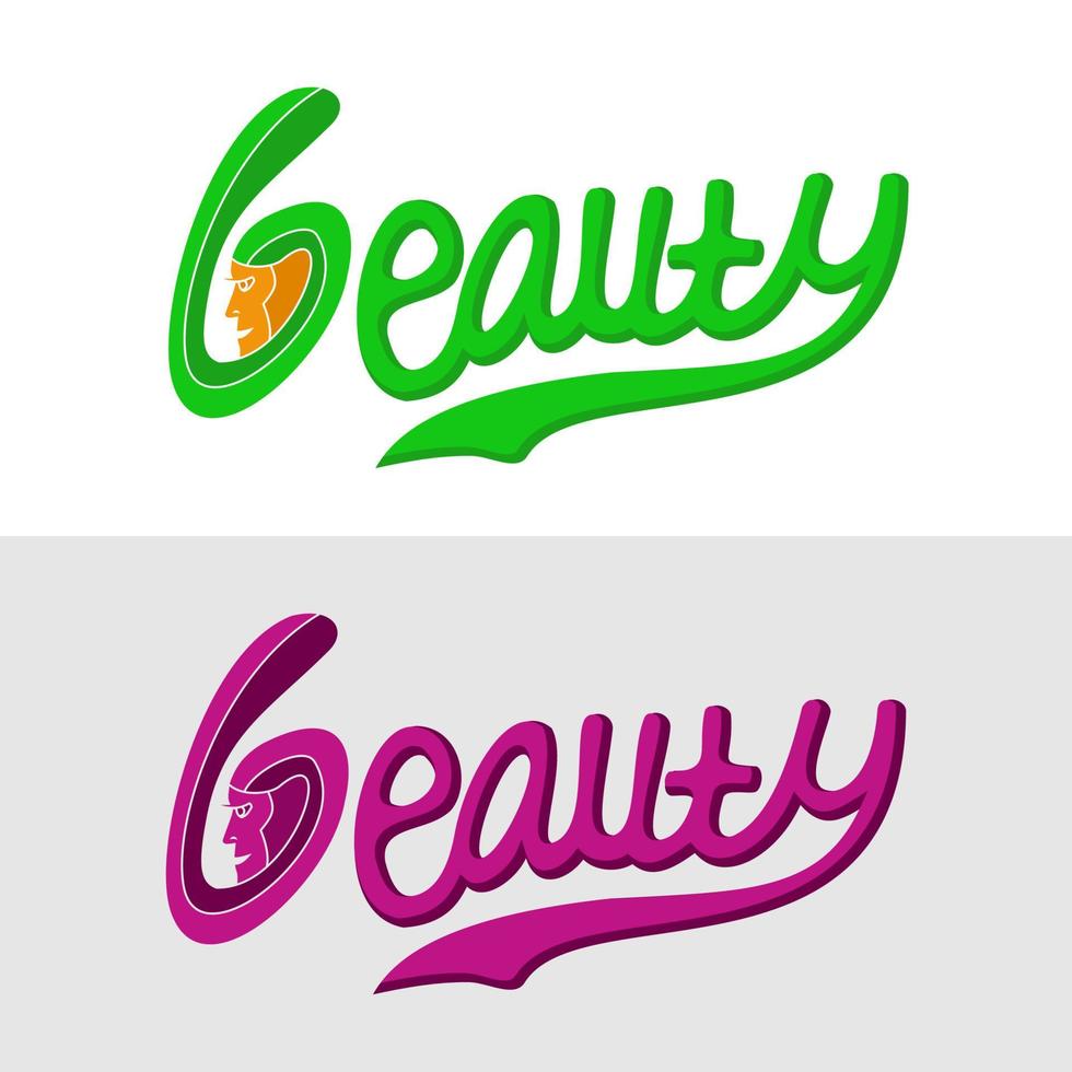ordmärke logotyp, symbol för skönhet, enkel, unik och modern design vektor