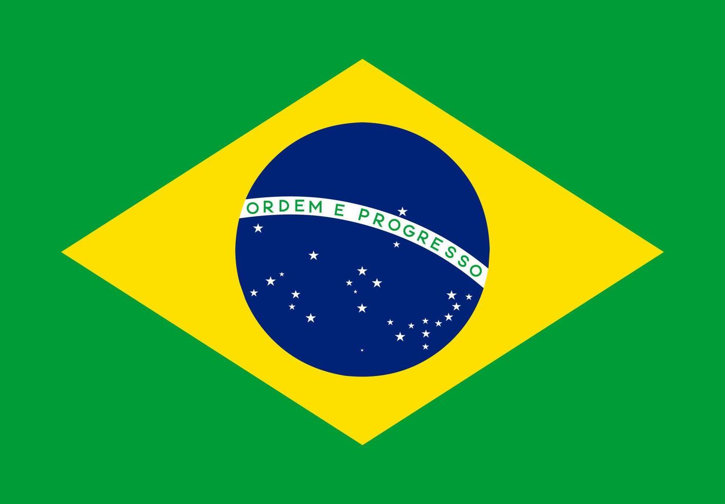 brasiliens nationella flagga vektor