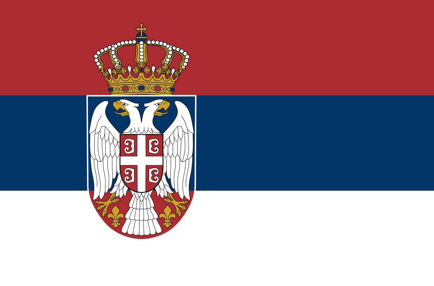 republikens serbiens nationella flagga vektor