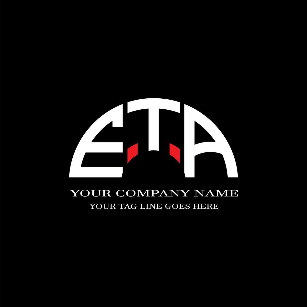 Eta Letter Logo kreatives Design mit Vektorgrafik vektor
