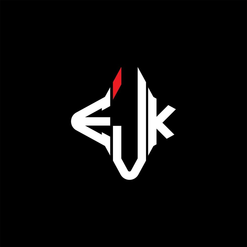 ejk Brief Logo kreatives Design mit Vektorgrafik vektor