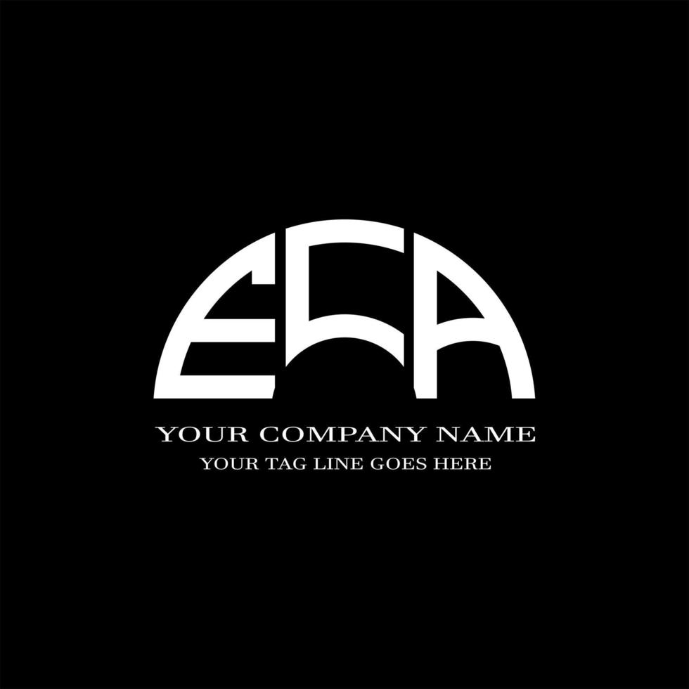 eca brev logotyp kreativ design med vektorgrafik vektor