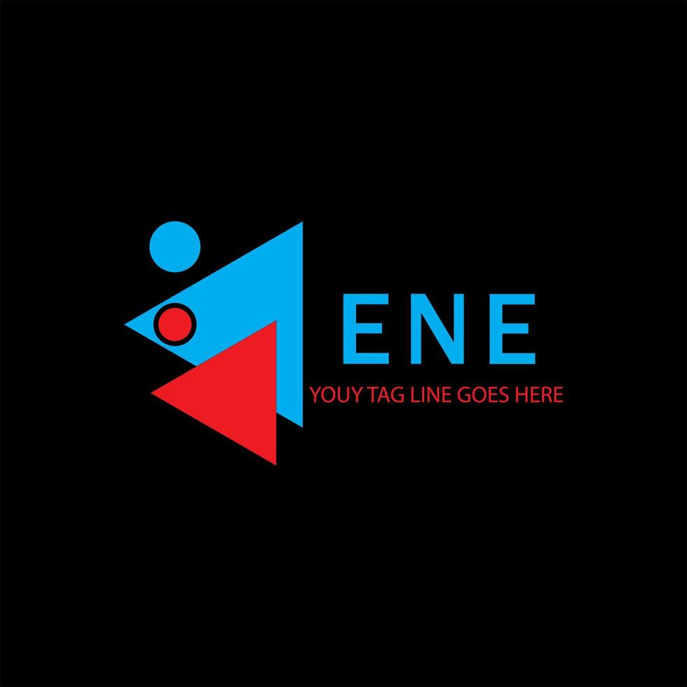 ene Brief Logo kreatives Design mit Vektorgrafik vektor