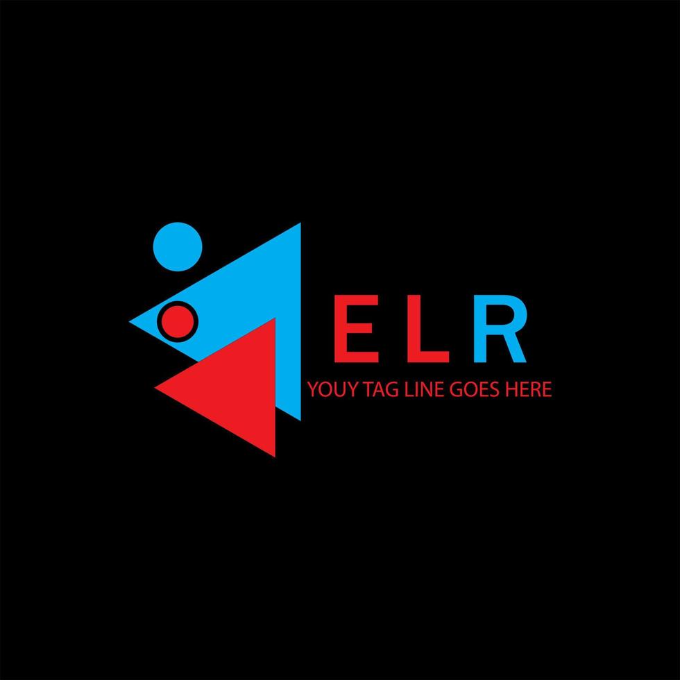 elr brev logotyp kreativ design med vektorgrafik vektor