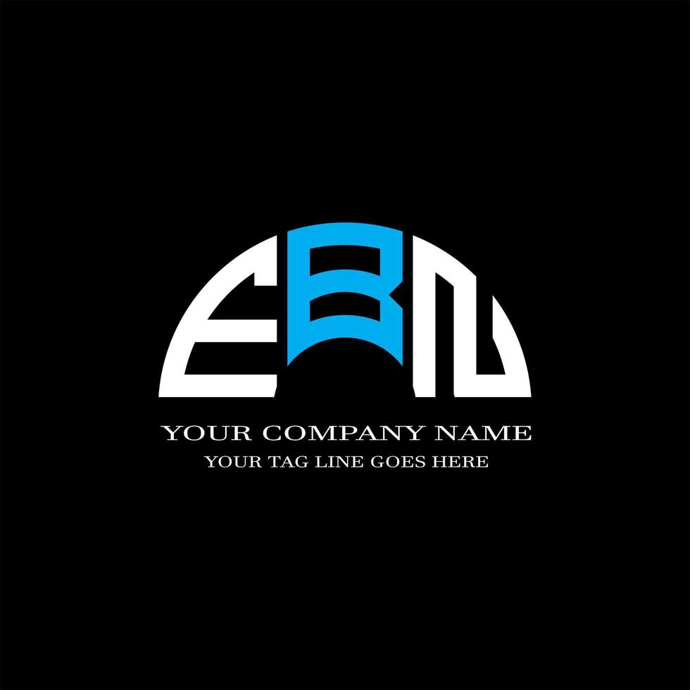 ebn letter logotyp kreativ design med vektorgrafik vektor