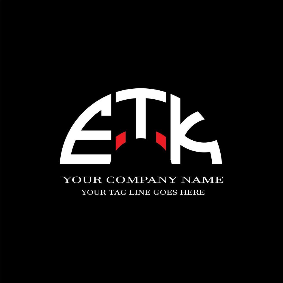 etk brev logotyp kreativ design med vektorgrafik vektor