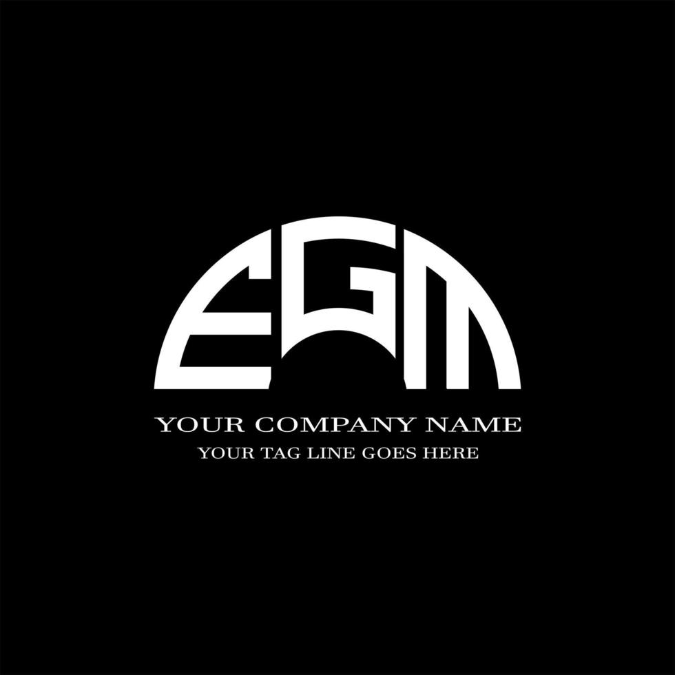 egm Brief Logo kreatives Design mit Vektorgrafik vektor