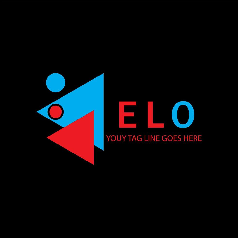 elo letter logotyp kreativ design med vektorgrafik vektor