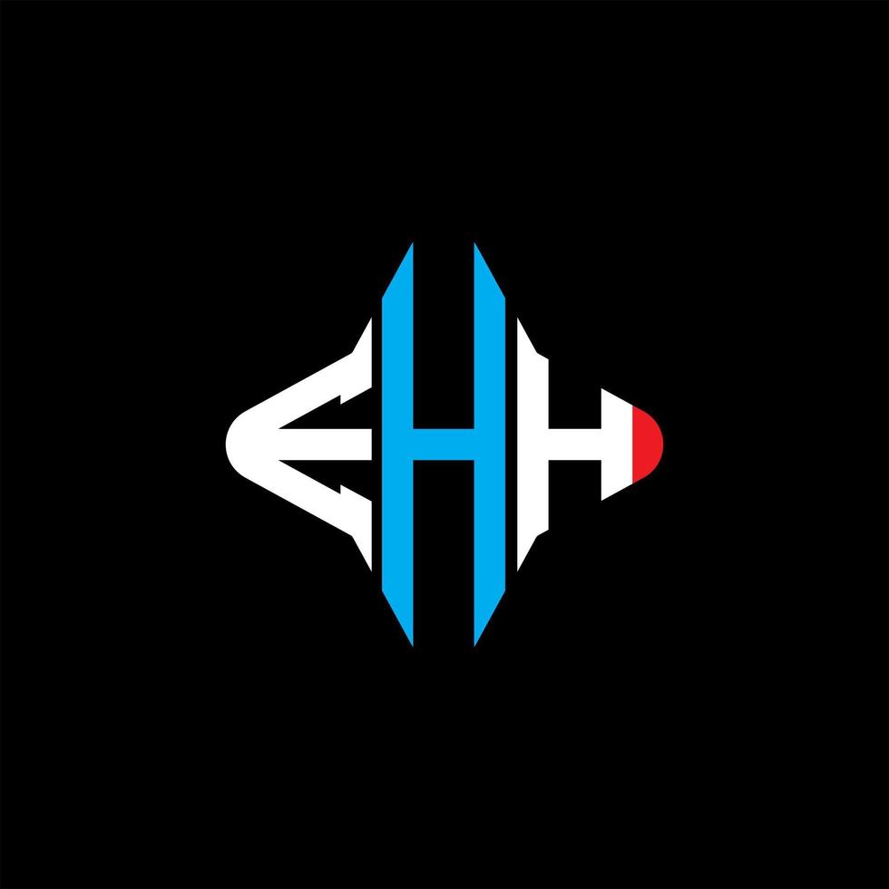 ehh Brief Logo kreatives Design mit Vektorgrafik vektor