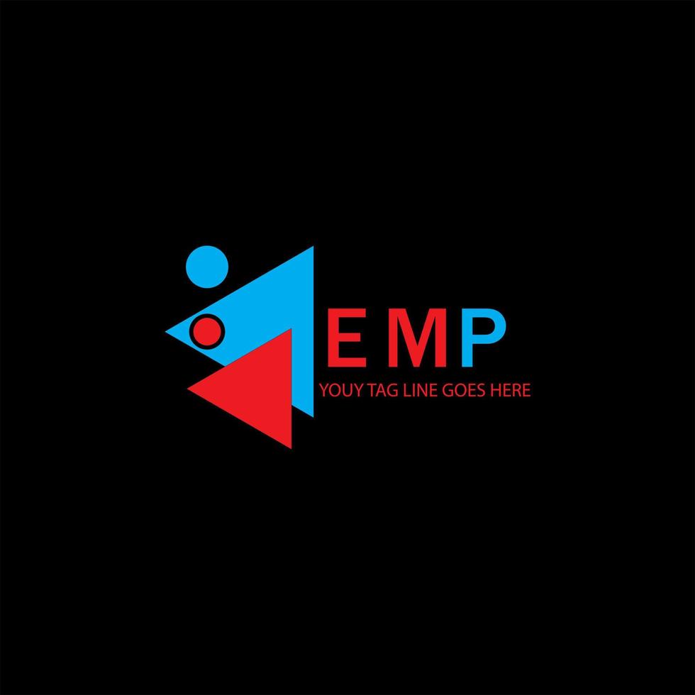 emp Brief Logo kreatives Design mit Vektorgrafik vektor