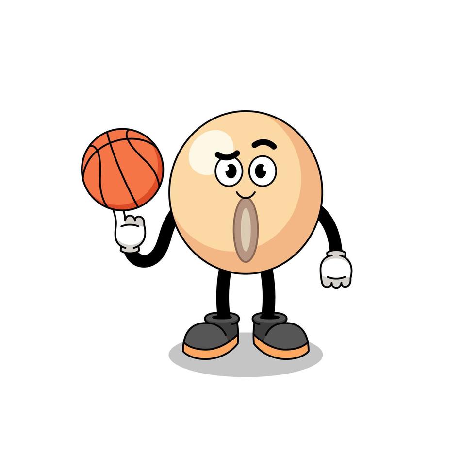 Sojabohnenillustration als Basketballspieler vektor