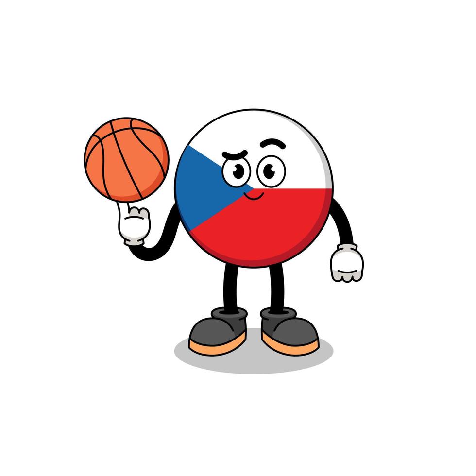 Abbildung der Tschechischen Republik als Basketballspieler vektor