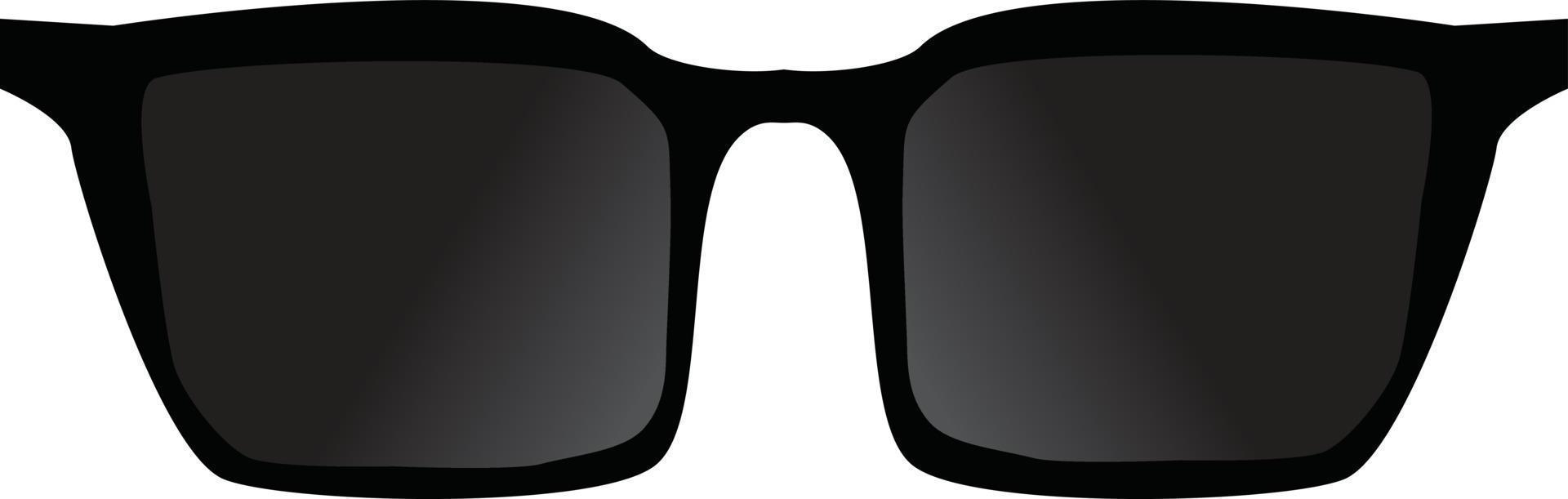 svarta solglasögon tillbehör resa. svarta solglasögon tecken. solglasögon tecken. vektor
