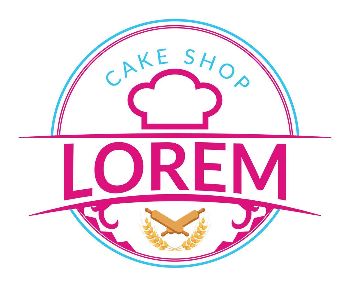 Tassenkuchen-Logo für Konditoreien vektor