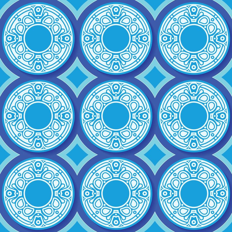 blaues Kreismuster-Hintergrunddesign vektor